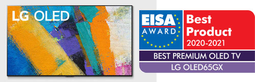 EISA Award Best Premium OLED TV 2020 - 2021 : LG OLED65GX