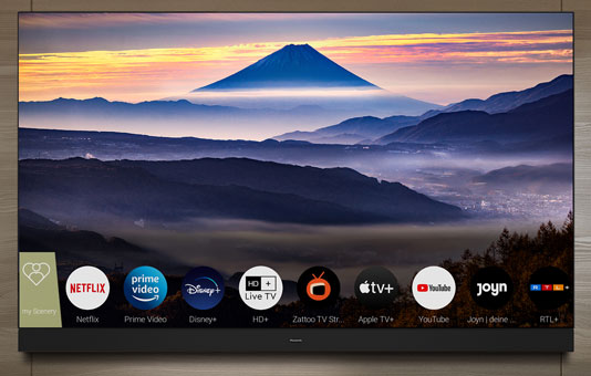 Visuel repr�sentant une TV Panasonic 2023 avec syst�me My Home Screen 8.0