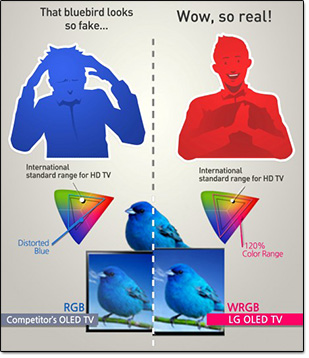 LG OLED WRGB 4 Color Pixel