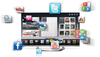 Illustration d'une TV connect�e