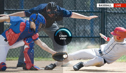 Visuel comparant le rendu des images avec et sans fonction Clean View