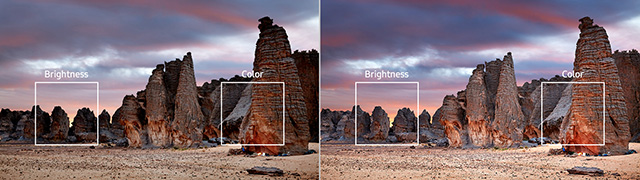 Comparaison entre une image conventionnelle et une image HDR