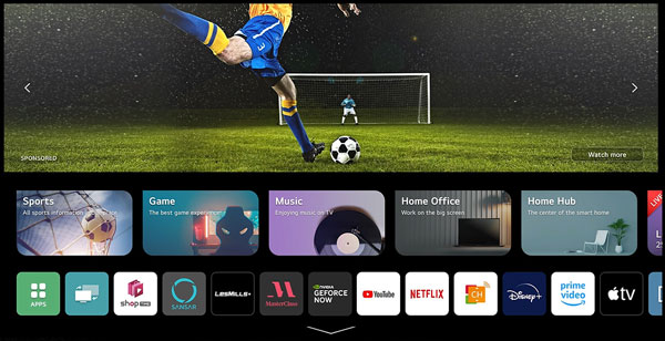 Visuel d'une TV avec WebOS23