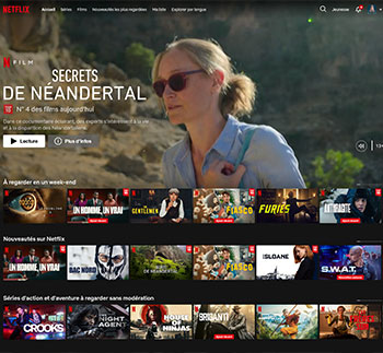 Interface Web Netflix