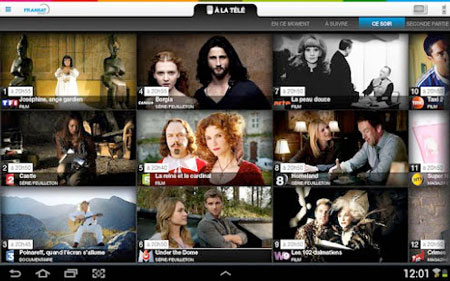 Visuel repr�sentant l'application FRANSAT Connect sur tablette