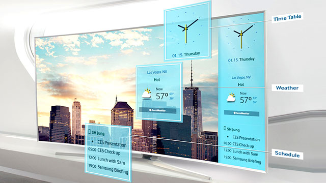 Tableau de bord d'une TV Tizen