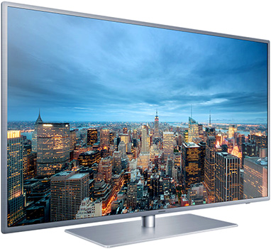 Design de l'avant d'une TV Samsung Ultra HD 2015 arborant le design Metal Line