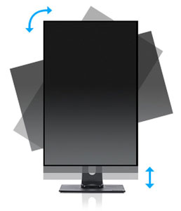 Visuel repr�sentant un moniteur IIYAMA avec pied HAS combin� � une fonction pivot