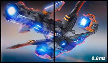 Visuel repr�sentant la fluidit� des images rapides sur un �cran IIYAMA avec syst�me MBR pour limiter le temps de r�ponse