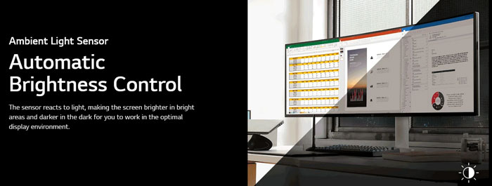 Moniteur LG avec Ambient Light Sensor