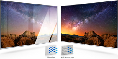 Le rev�tement d'�cran Samsung Ultra Black permet de lutter contre les reflets