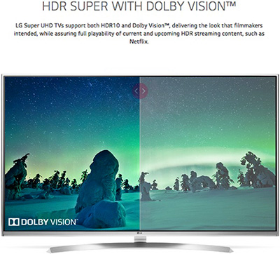 Illustration d'une TV LG HDR Super