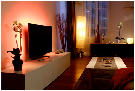 Fonction Lounge Light pr�sente sur certaines TV Philips �quip�es de l'Ambilight