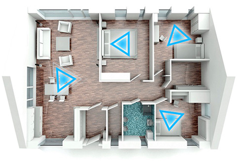 Syst�mes Samsung Multiroom Link d�ploy�s dans plusieurs pi�ces