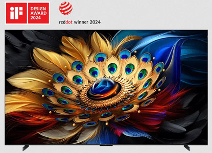 Visuel de la TV TCL 115X955 ayant re�u un award red dot en 2024