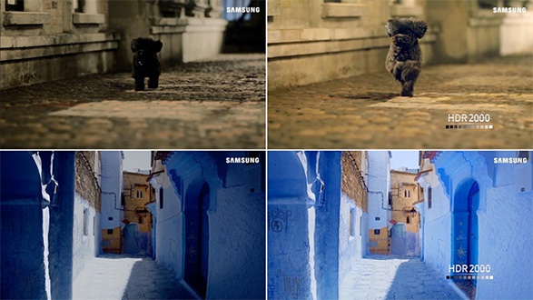 Visuel illustrant les d�tails perceptibles sur les TV Samsung HDR 2000
