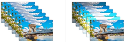 Illustration de la diffrence de rendu avec la technologie HDR10+