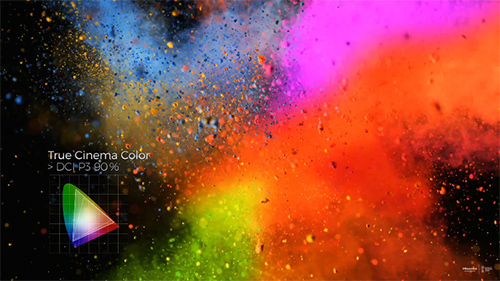 Visuel repr�sentant le rendu des couleurs sur une TV Hisense True Cinema Color