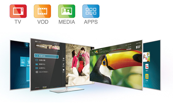 Visuel repr�sentant l'interface VIDAA TV