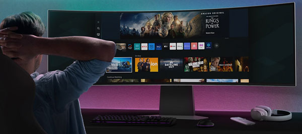 Visuel pr�sentant un �cran Samsung Smart TV Plus