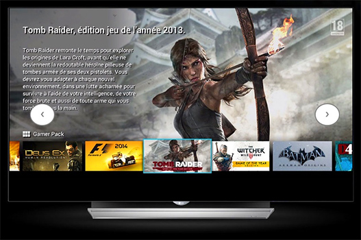 Visuel d'une TV connectes LG compatible Gamefly