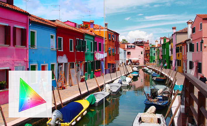 Visuel repr�sentant la technologie de mappage pr�cis des couleurs