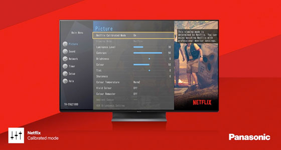 Visuel reprsentant une TV quipe du Netflix Calibrated Mode