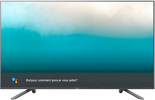 Visuel repr�sentant une TV �quip�e de l'assistant Google