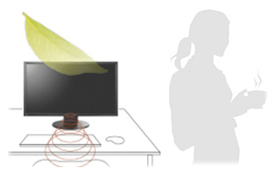 Visuel repr�sentant la fonction EcoView Sense d'un moniteur Eizo