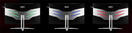 Visuel repr�sentant le dispositif Scene Light d�ploy� dans certains �crans AOC Scene Light