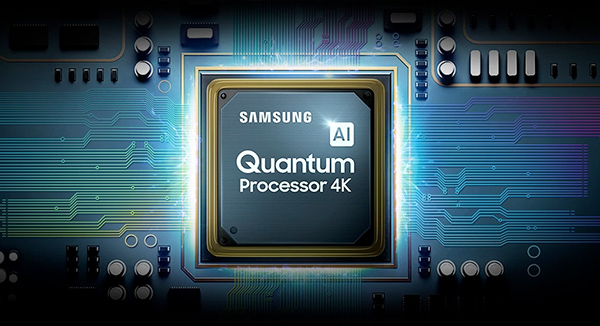 Visuel représentant le processeur Quantum processor 4K de Samsung