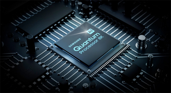 Visuel représentant le processeur Quantum processor 8K de Samsung