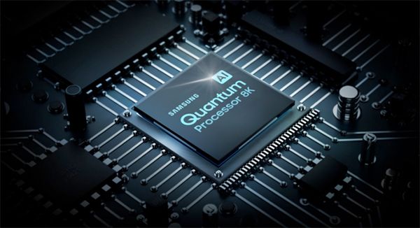 Visuel reprsentant le processeur Quantum processor 8K de Samsung