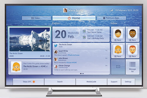 Visuel reprsentant une TV connecte Toshiba avec fonctions Cloud TV