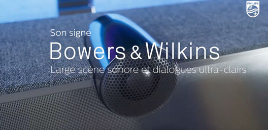 Visuel repr�sentant le tweeter int�gr� au syst�me audio de certaines TV Philips OLED+