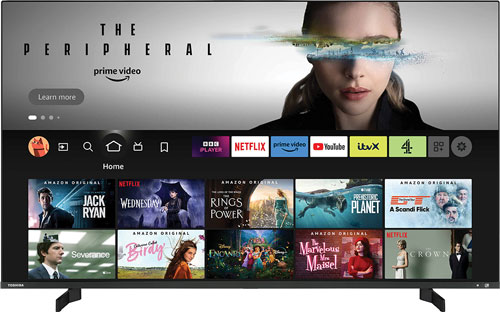 Visuel reprsentant une TV Toshiba quipe du systme Fire TV
