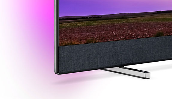 Visuel du rev�tement Kvadrat recouvrant les enceintes d'une TV Philips
