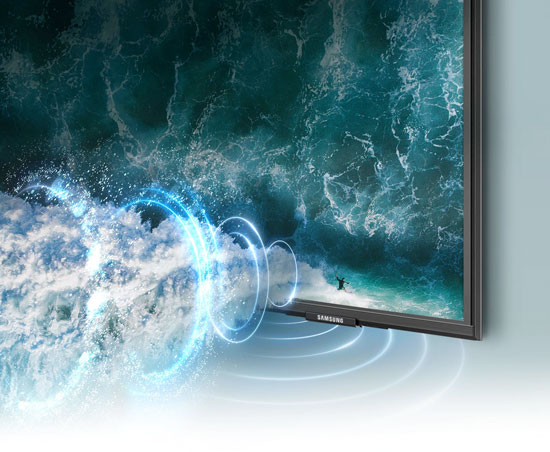 Visuel repr�sentant une TV Samsung �quip�e d'un syst�me audio Object Tracking Sound Lite