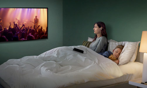 La fonction TV Sound to Mobile permet de transmettre le son de la TV vers un appareil mobile