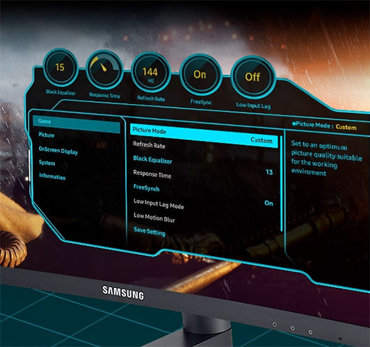 Menu Super Arena Gaming UX pr�sent sur certains �crans Samsung
