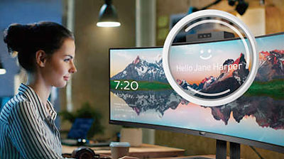La webcam intégrée aux écrans compatibles Windows Hello permet d'authentifier l'utilisateur