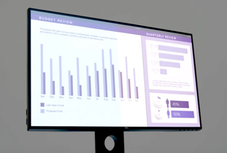 Visuel repr�sentant la filtration de la lumi�re bleue par la fonction ComfortView
