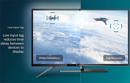 Visuel illustrant la r�activit� d'un �cran Philips avec mode Low Input Lag