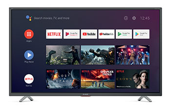 Visuel d'une TV Android Sharp - (crédit : Sharp)