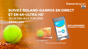 Roland-Garros diffus� en d�finition Ultra HD 4K sur Fransat - (cr�dit : FRANSAT)