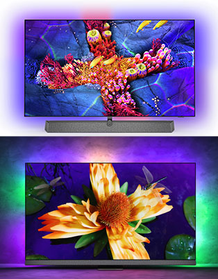 Illustrations des TV Philips OLED+937 et OLED+907 - (cr�dit : Tp Vision)