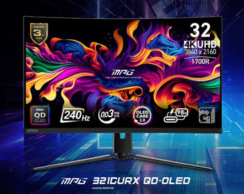 Illustration de l'�cran MSI MPG 321CURX QD-OLED - (cr�dit : MSI)