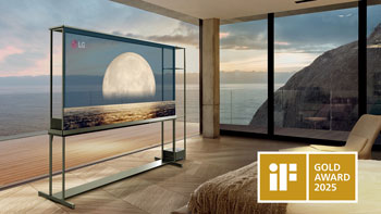Illustration de la TV LG SIGNATURE OLED T distingue d'un iF Gold Award 2025 - (crdit : LG)