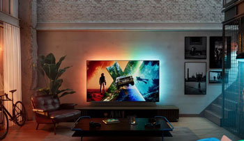 Illustration de la TV Philips Mini-LED RGB 85MLED981 - (cr�dit : Philips)
