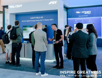 Illustration d'un �cran 3D sans lunettes TCL - (cr�dit : TCL CSOT via PR Newswire)